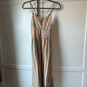 Long sundress w/ plunging chest